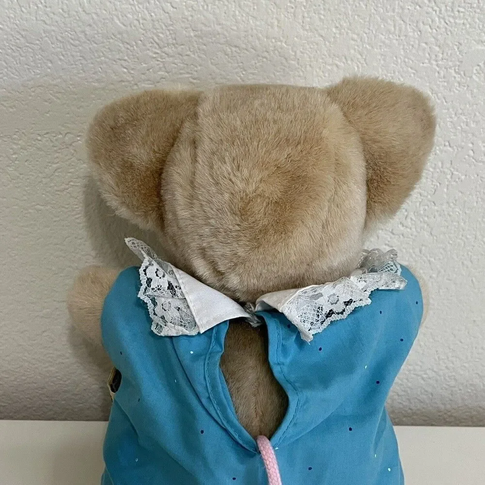 Vintage Applause Wilfred Pig Plush Stuffed Animal 1980s Blue Outfit Piggy 11
